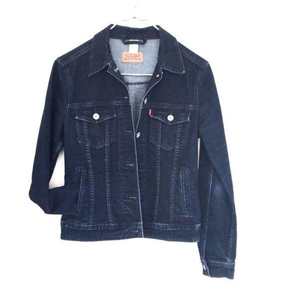Levi’s jean jacket dark wash SIZE SMALL Like new cond
